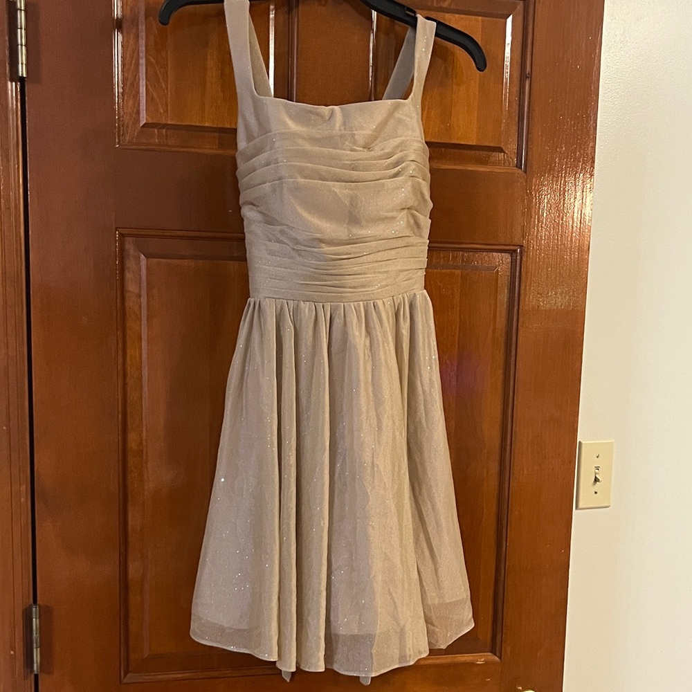Source Unknown Taupe Midi Dress